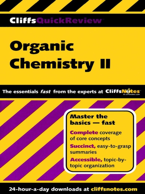 Title details for CliffsQuickReview Organic Chemistry II by Frank Pellegrini - Available